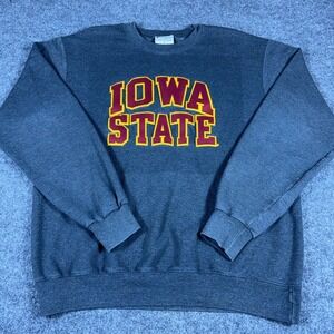 Champion Iowa State Sweatshirt Mens Large Gray Crewneck Authentic Athleticwear
